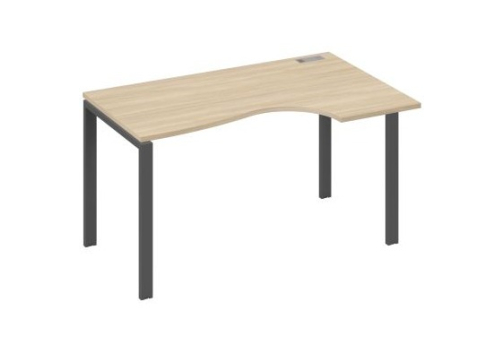 Стол эргономичный правый Мира Нумо, цвет дуб скандинавский + антрацит
