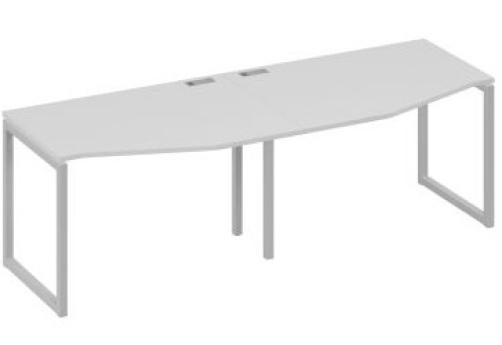 Рабочая станция эргономичная (2х120) Мира Одри, цвет серый + серый