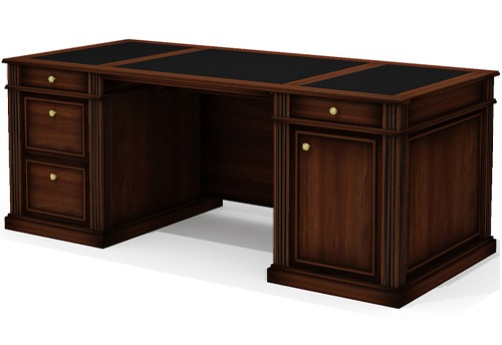 Стол руководителя Альберо, цвет орех темный