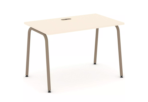 Стол рабочий (с лючком), цвет сатин