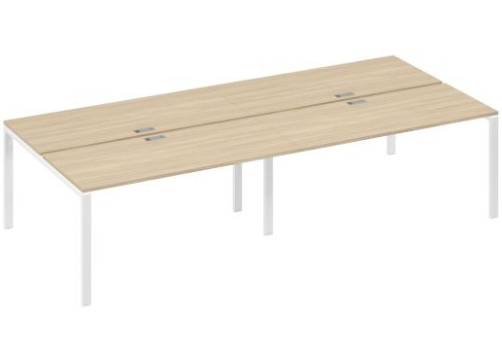 Рабочая станция (4х160) Мира Нумо, цвет дуб скандинавский + белый