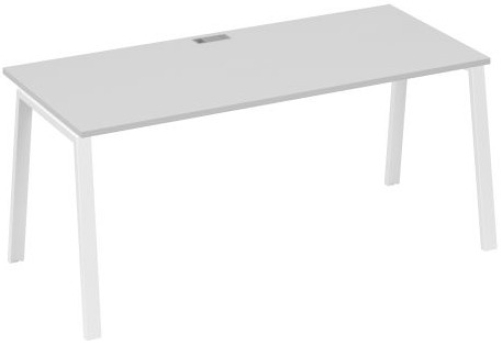 Стол письменный Мира Трио, цвет серый + белый