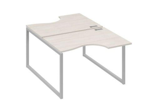 Рабочая станция эргономичная (2х120) Мира Одри, цвет дуб шамони + серый