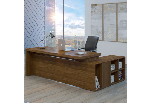 Стол письменный на опорной тумбе Пальмира, цвет орех