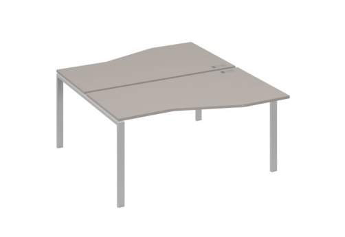 Рабочая станция эргономичная (2х160) Мира Нумо, цвет мокко премиум + серый