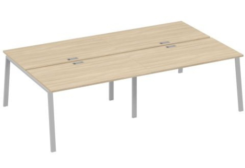 Рабочая станция 4х140 Мира Трио, цвет дуб скандинавский + серый