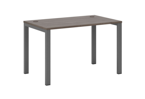 Стол письменный на металлоопорах, цвет шамони темный