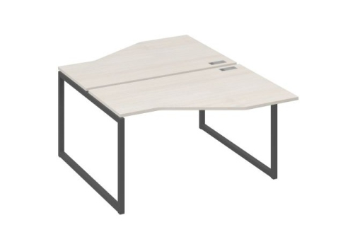 Рабочая станция эргономичная (2х140) Мира Одри, цвет дуб шамони + антрацит