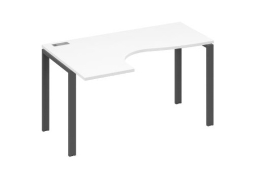 Стол эргономичный левый Мира Нумо, цвет белый премиум + антрацит