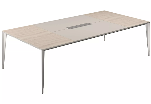 Стол для переговоров с кабель-каналом, цвет ясень