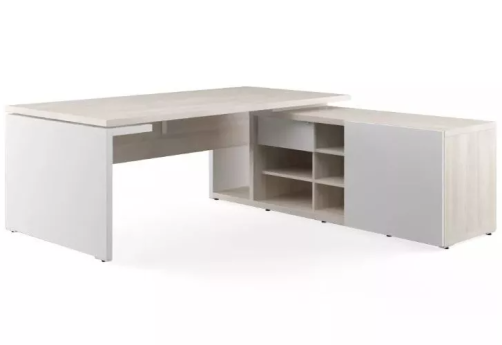 Стол рабочий на опорной греденции правый + белый