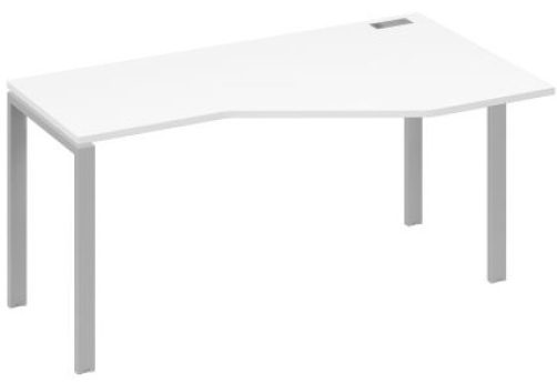 Стол эргономичный правый Мира Нумо, цвет белый премиум + серый