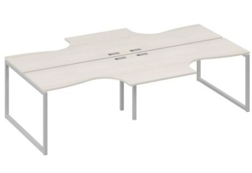 Рабочая станция эргономичная (4х140) Мира Одри, цвет дуб шамони + серый