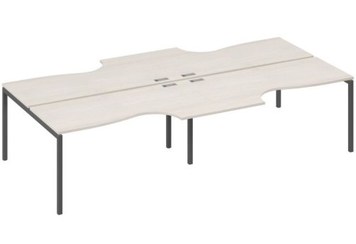 Рабочая станция эргономичная 4х160 Классика Мира Лофт, цвет дуб шамони + антрацит