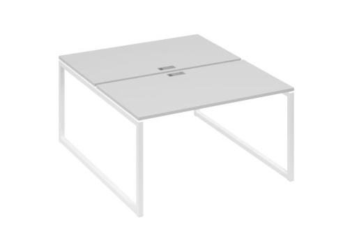 Рабочая станция (2х140) Мира Одри, цвет серый + белый