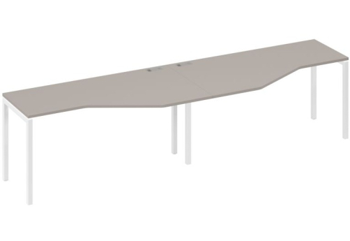 Рабочая станция эргономичная 2х160 Техно Мира Лофт, цвет мокко премиум + белый