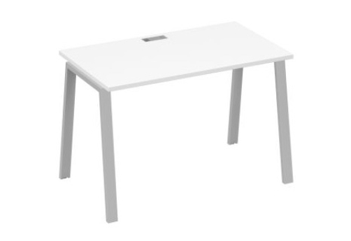 Стол письменный Мира Трио, цвет белый премиум + серый