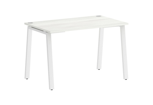 Стол письменный, цвет белое дерево + белый