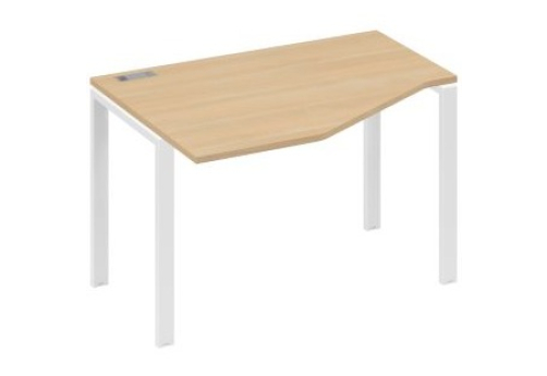 Стол эргономичный левый Мира Нумо, цвет натуральный дуб + белый
