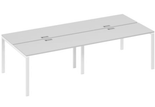 Рабочая станция (4х140) Мира Нумо, цвет серый + белый