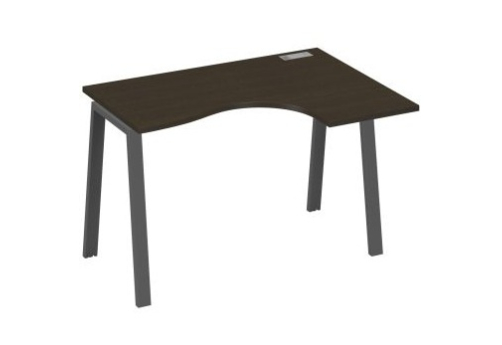 Стол эргономичный правый Мира Трио, цвет венге + антрацит