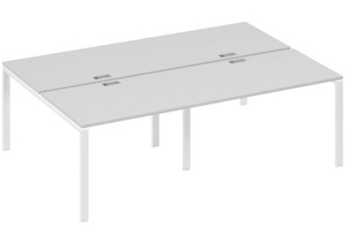 Рабочая станция (4х120) Мира Нумо, цвет серый + белый