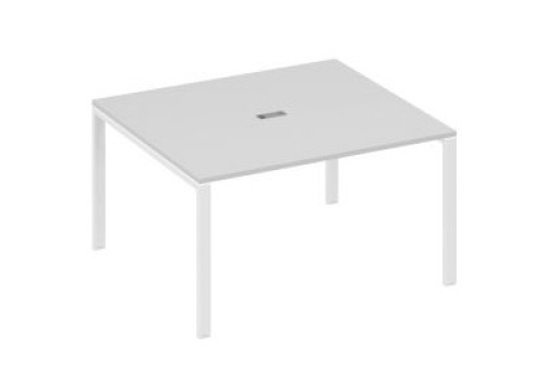 Стол для переговоров прямоугольный Мира Нумо, цвет серый + белый