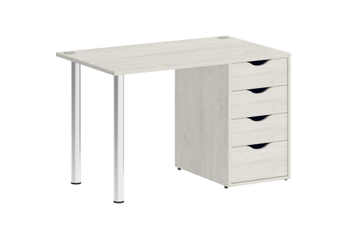 Стол письменный с тумбой 4 ящика, цвет дуб наварра