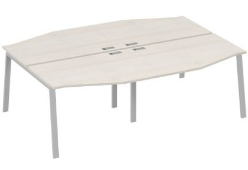 Рабочая станция эргономичная (4х120) Мира Нумо, цвет дуб шамони + серый