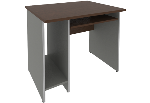 Стол компьютерный, цвет венге + металлик