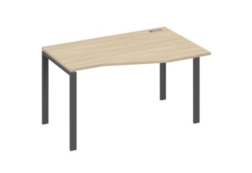 Стол эргономичный правый Мира Нумо, цвет дуб скандинавский + антрацит