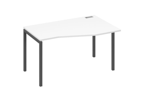 Стол эргономичный правый Техно Мира Лофт, цвет белый премиум + антрацит