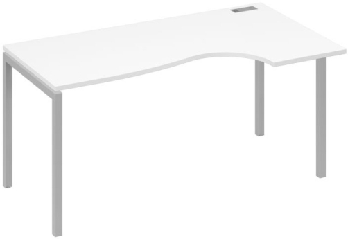Стол эргономичный правый Классика Мира Лофт, цвет белый премиум + серый