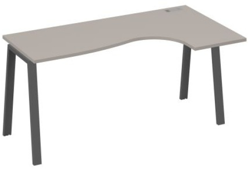 Стол эргономичный правый Мира Трио, цвет мокко премиум + антрацит
