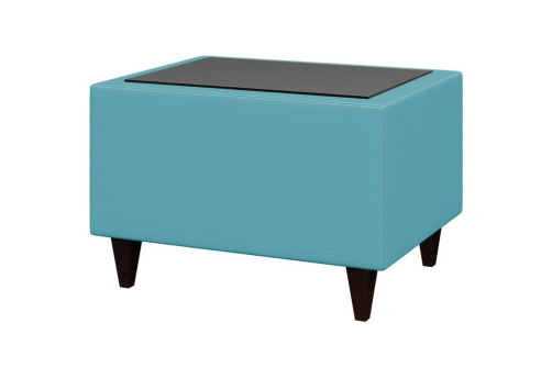 Стол прямоугольный, цвет голубой