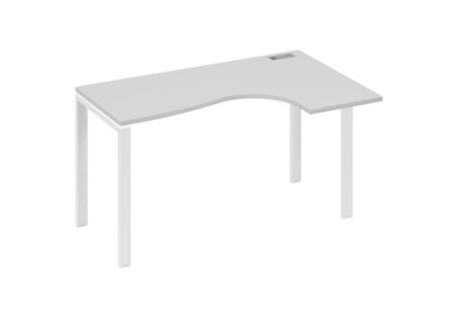 Стол эргономичный правый Мира Нумо, цвет серый + белый