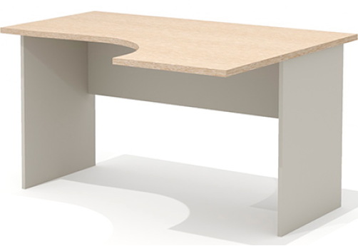 Стол эргономичный правый Джерси, цвет дуб