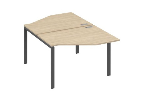Рабочая станция эргономичная (2х120) Мира Нумо, цвет дуб скандинавский + антрацит