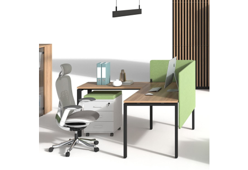 Стол письменный с боковой приставкой Франклин Персонал, цвет дуб