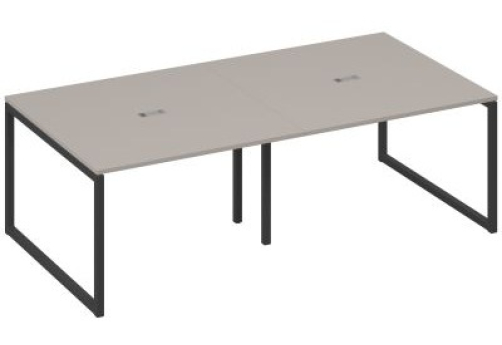 Стол для переговоров прямоугольный Мира Одри, цвет мокко премиум + антрацит