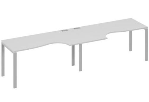 Рабочая станция эргономичная (2х160) Мира Нумо, цвет серый + серый