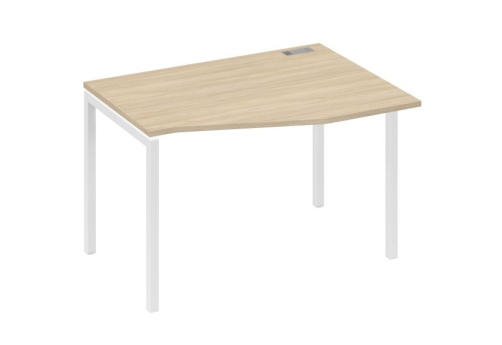 Стол эргономичный правый Техно Мира Лофт, цвет дуб скандинавский + белый
