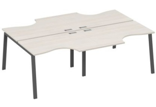 Станция рабочая эргономичная 4х120 Мира Трио, цвет дуб шамони + антрацит