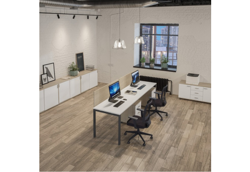 Рабочая станция с экранами Индиго Сет, цвет белый + антрацит