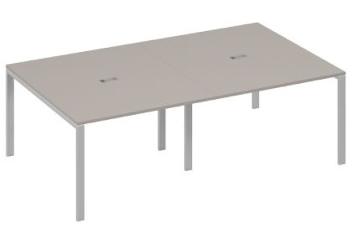 Стол для переговоров прямоугольный Мира Нумо, цвет мокко премиум + серый
