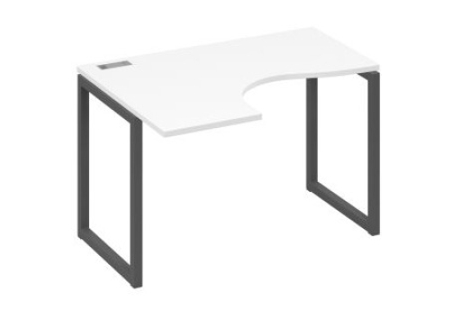 Стол эргономичный левый Мира Одри, цвет белый премиум + антрацит