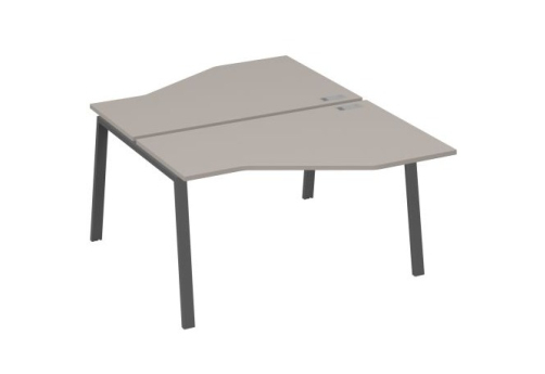 Рабочая станция эргономичная 2х140 Мира Трио, цвет мокко премиум + антрацит