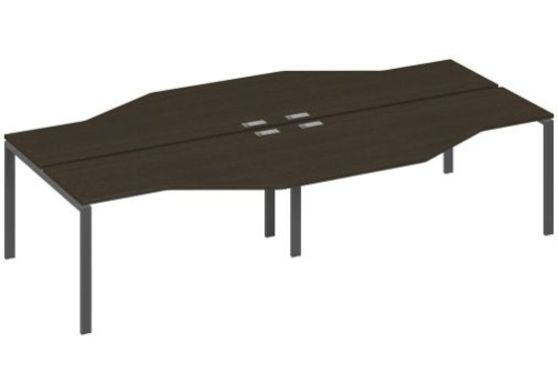 Рабочая станция эргономичная (4х160) Мира Нумо, цвет венге + антрацит