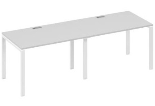 Рабочая станция (2х120) Мира Нумо, цвет серый + белый