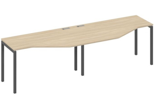 Рабочая станция эргономичная 2х140 Техно Мира Лофт, цвет дуб скандинавский + антрацит